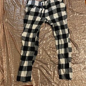Unisex plaid pants